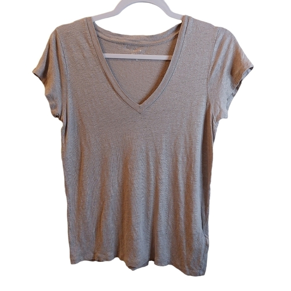 𝅺j CREW LADIES LINEN SHORT SLEEVE TEE- size S - Picture 1 of 4